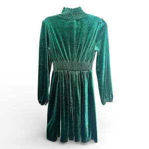 Emerald Green Velvet Dress